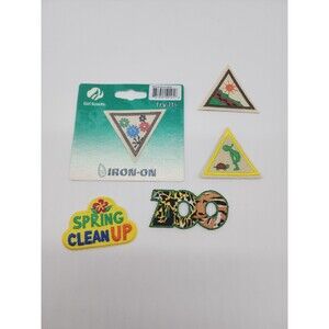 GIRL SCOUTS Lot Of 5 Uniform RANDOM Patches Colorful Iron On  Some VTG #3